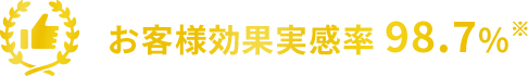 お客様効果実感率 98.7%※